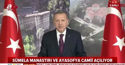 Son dakika: Cumhurbaşkanı Erdoğan’dan Sümela Manastırı ve Ayasofya Cami’nin açılış töreninde önemli açıklamalar | Video