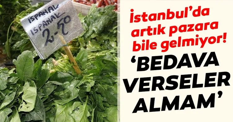 İstanbul’da pazara ıspanak gelmiyor