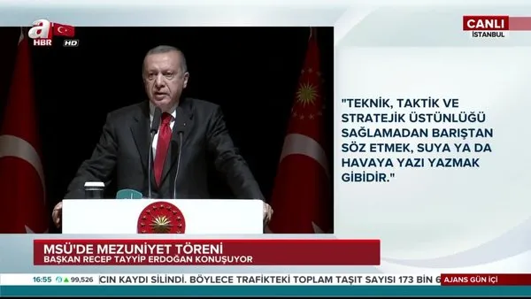 Cumhurbaşkanı Erdoğan'dan Milli Savunma Üniversitesi Mezuniyet Töreni'nde önemli açıklamalar
