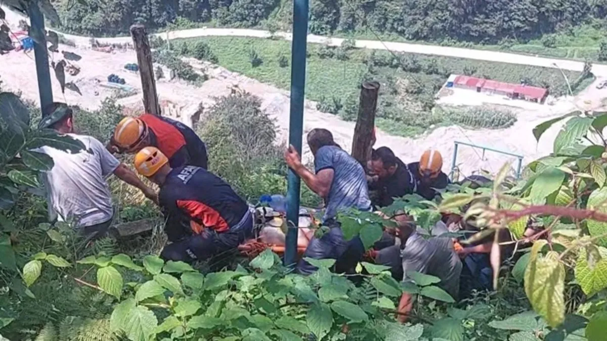 Rize’de teleferikte elektrik akımına kapıldı