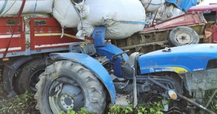 Bursa’da TIR, traktörün römorkuna çarptı: 5 yaralı