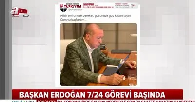 Cumhurbaşkanı Erdoğan gece 01:00’da görevinin başında | Video