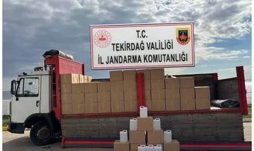 Bir kamyon dolusu etil alkol yakalandı #tekirdag