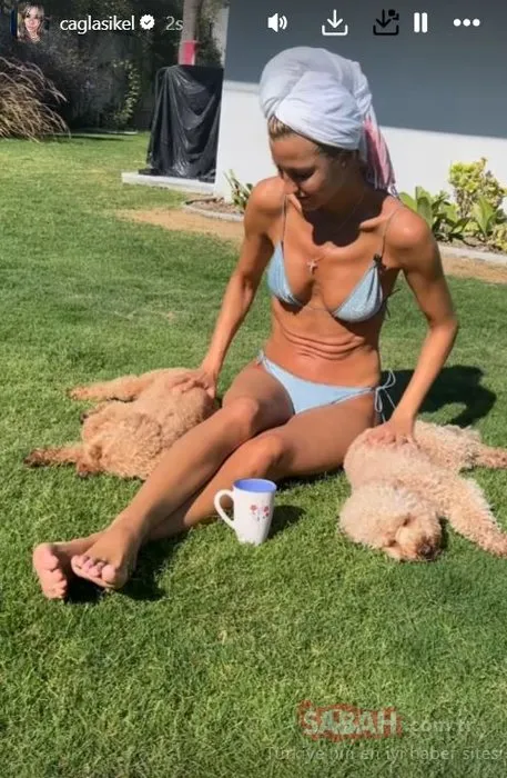 Çağla Şıkel’in havuz keyfi kıskandırdı! Yaza veda edemeyen Çağla Şıkel bikinili pozlarıyla nefes kesti!