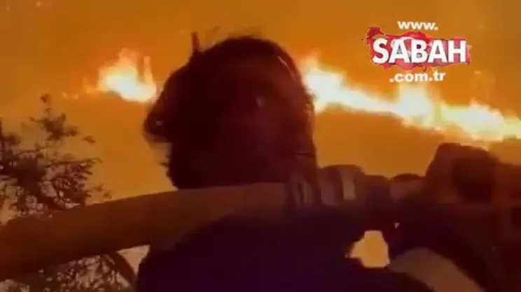 Ünlü oyuncu İbrahim Çelikkol yangınla mücadelede yer aldı! İşte İbrahim Çelikkol'un mücadele sırasındaki görüntüleri! | Video