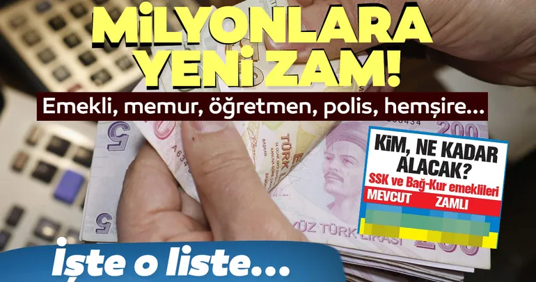 Milyonlarca emekliye temmuz zammı geliyor! Emekli, memur, öğretmen, polis, hemşire zammı ne kadar olacak?