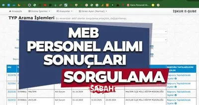 MEB PERSONEL ALIMI SONUÇLARI NİHAİ İSİM LİSTESİ PDF: 2024 MEB temizlik personeli başvuru sonuçları nasıl öğrenilir?