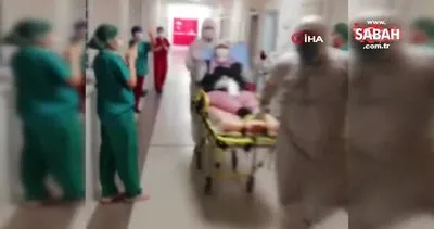 İzmir’de corona virüsü yenen yaşları 92 ile 70 arasındaki hastalar bir bir alkışlarla böyle taburcu edildi | Video