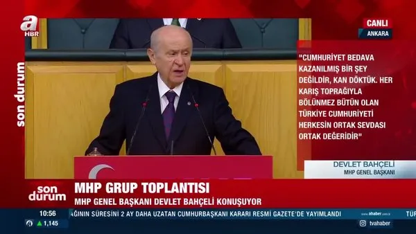 MHP Lideri Bahçeli'den MHP Grup Toplantısı'nda önemli açıklamalar | Video