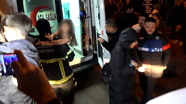 Samsun’da 4 katlı binada yangın çıktı: 11 kişi dumandan etkilendi