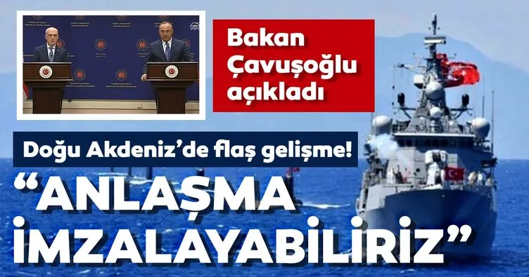 Son dakika haberi: Doğu Akdeniz’de flaş gelişme!  Bakan Çavuşoğlu açıkladı: Kendi aramızda anlaşma imzalayabiliriz