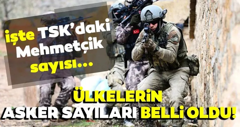 Ülkelerin asker sayıları belli oldu! İşte Türk Ordusu’ndaki Mehmetçik sayısı...