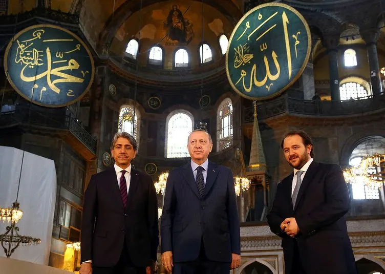 Cumhurbaşkanı Erdoğan'ın Yeditepe Bienali açılışından yansıyan kareleri