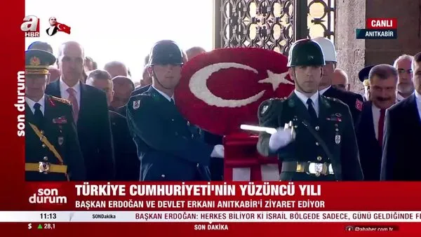 Başkan Erdoğan ve devlet erkanı Anıtkabir'de | Video