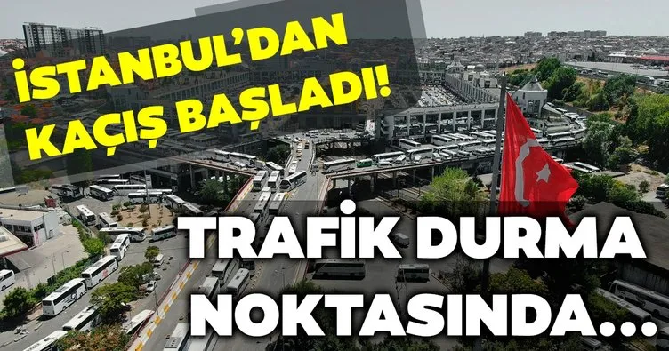 Kurban Bayramı öncesi İstanbul’dan kaçış başladı! Trafik durma noktasında...