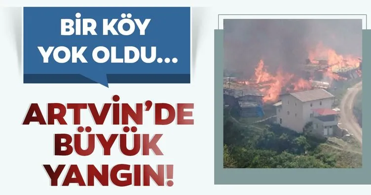 Son dakika haberi: Artvin’de köy evlerinde büyük yangın! Köyün tamamı yok oldu