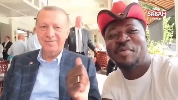 Burkina Faso'lu hayranı, Başkan Erdoğan'la video çekti 