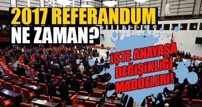 2017 Referandum tarihi belli oldu! - Cumhurbaşkanı Erdoğan’dan son dakika açıklaması!