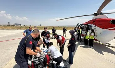 Ambulans helikopter Muş'ta Serhat bebek için havalandı #mus