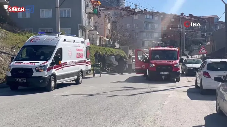 Kütahya'da otomobil takla attı: 1 yaralı