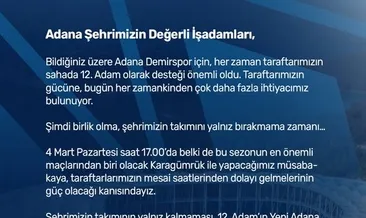 Adana Demirspor’dan iş verenlere çağrı