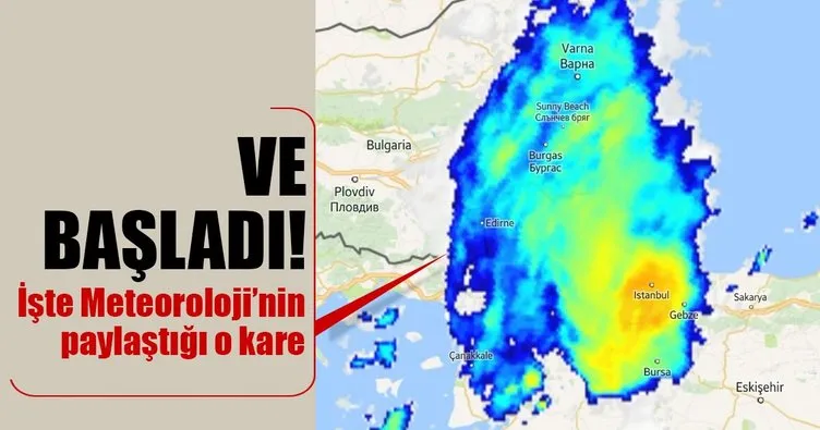 Son dakika: İstanbul’da beklenen yağış başladı