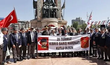 Kıbrıs Barış Harekatı’nın 49’uncu yılında Taksim’de tören düzenlendi