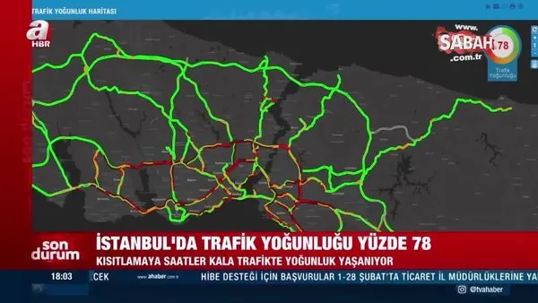 İstanbul’da kısıtlamaya saatler kala trafik yoğunluğu yüzde 74'e ulaştı | Video
