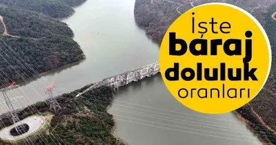 İstanbul barajlarının görüntüleri geldi! İşte baraj doluluk oranları...