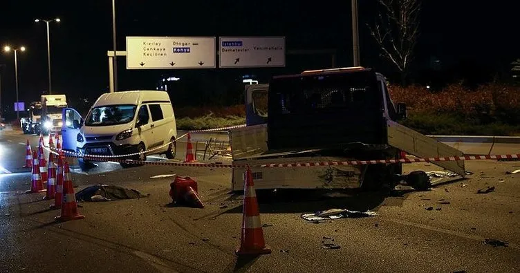 Otomobil, belediye işçilerine ve kamyonetine çarptı: 2 ölü, 2 yaralı