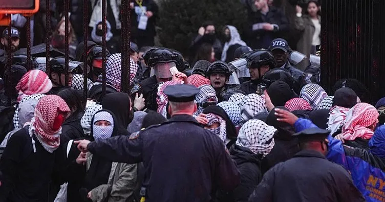 Columbia Üniversitesi Filistin için protesto düzenledi: Bir öğrenci tutuklandı… Trump sert çıkıştı!