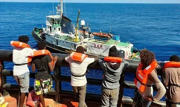 Kargo gemisinin kurtardığı göçmenlerin umudu