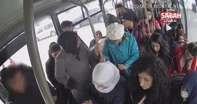 Van’da özel halk otobüsünde kadınları elle taciz edip cinsel organını gösteren sapık kamerada | Video