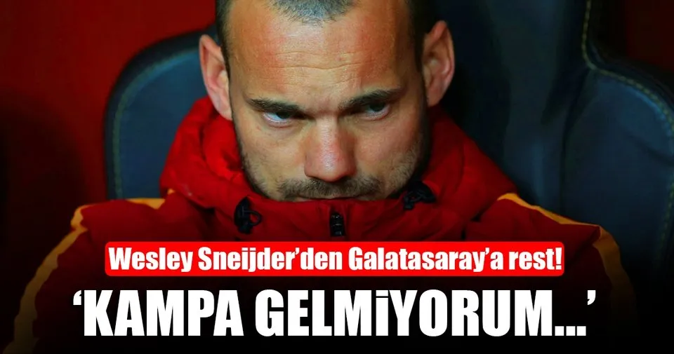 Sneijder�de rest! Gelmiyorum Spor Haberleri