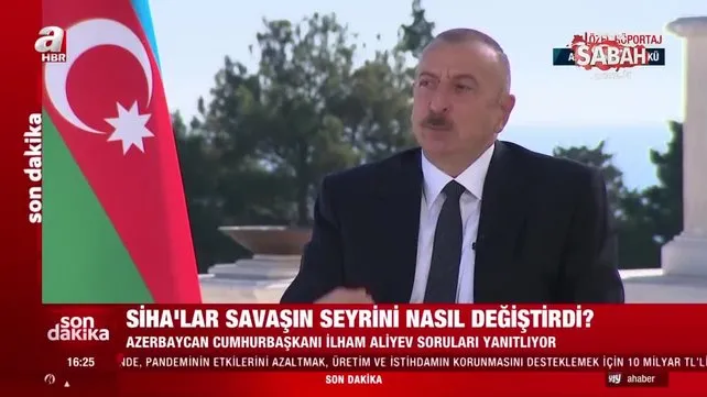 Son dakika... Azerbaycan Cumhurbaşkanı İlham Aliyev'den canlı yayında flaş Türk SİHA'ları açıklaması | Video