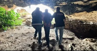 17 yıl 3 ay kesinleşmiş hapis cezası bulunan firari, mağarada yakalandı #mersin