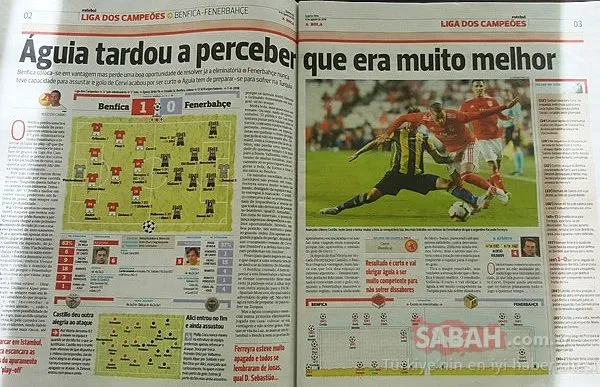 Benfica-Fenerbahçe maçı Portekiz basınında