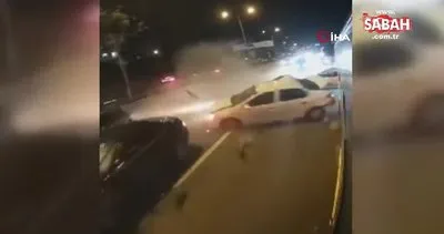Kadıköy’de 5 kişinin yaralandığı zincirleme trafik kazası otobüs kamerasına yansıdı | Video