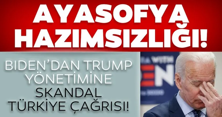 ABD’li Demokrat başkan adayı Joe Biden’dan Trump yönetimine skandal Türkiye çağrısı
