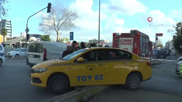İstanbul Tuzla’da ters yöne giren taksi sürücüsü ortalığı savaş alanına çevirdi