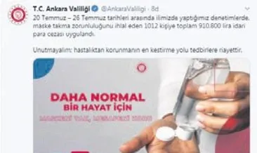 Maske takmayan 1012 kişiye para cezası