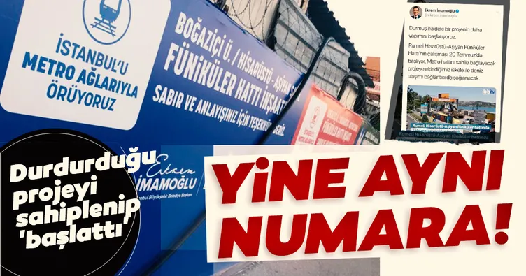 CHP’li İmamoğlu’ndan yine aynı numara