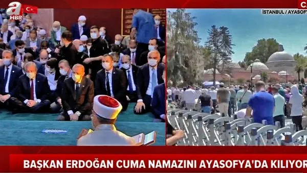 Son Dakika Haberi | Cumhurbaşkanı Erdoğan Cuma namazını Ayasofya Camii'de kıldı (7 Ağustos 2020 Cuma)  | Video