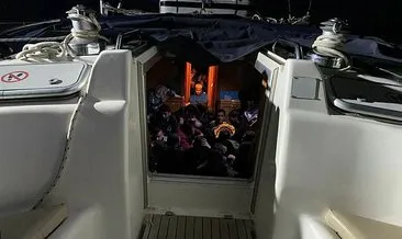 Çanakkale açıklarında bir yelkenlide 87 düzensiz göçmen yakalandı #canakkale