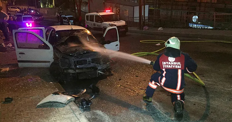 Kağıthane’de lüks araç kundaklandı!