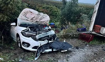 Devrilen kamyonet karşı şeritten gelen araçla çarpıştı: 2 ölü, 3 yaralı! #manisa