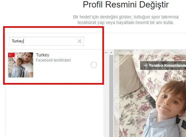 Facebook profil fotoğrafına Türk bayrağı nasıl eklenir?