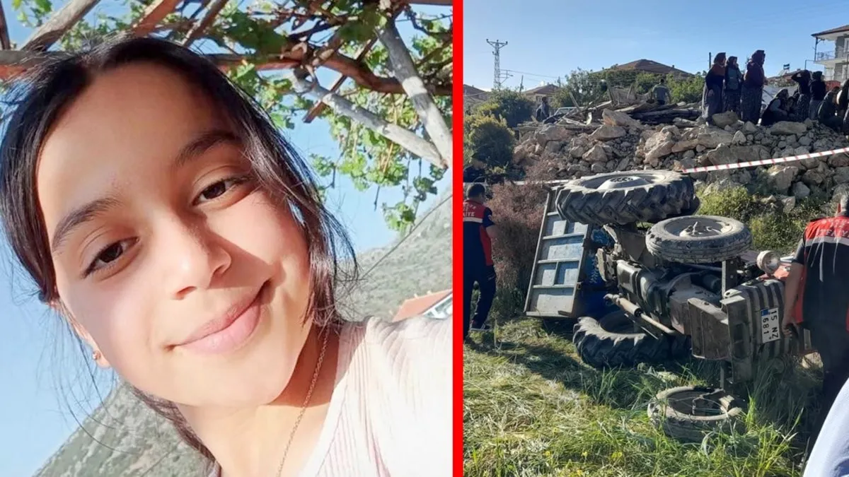 Burdur'da kahreden olay! Traktör şarampole uçtu! 11 yaşındaki Edanur feci şekilde can verdi