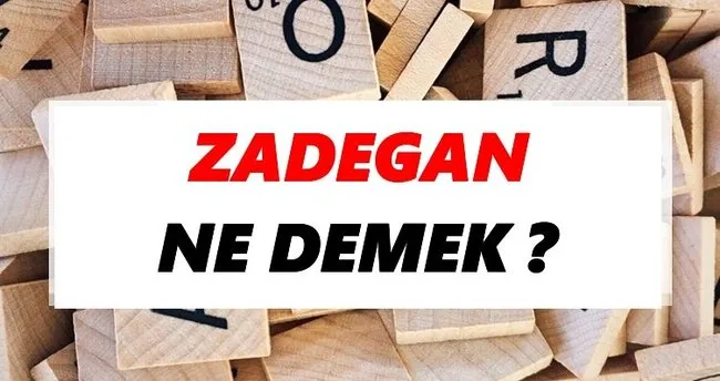 Zadegan Ne Demek? TDK’ya Göre Zadegan Sözlük Anlamı Nedir?