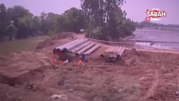Vietnam’da 10 yaşındaki çocuk 35 metre derinliğindeki sütunun içine düştü | Video